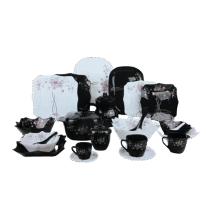 طقم اركوبال 60ق  ابيض ف اسود مكس