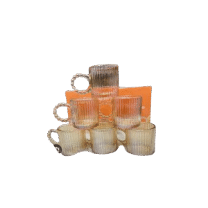 طقم قهوة عسلي 6ق