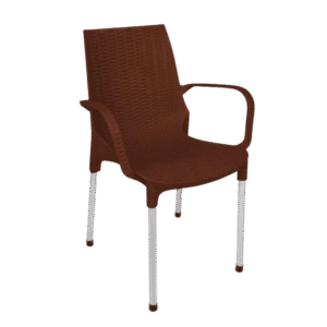 كرسي راتان ارتبيسك برجل معدن